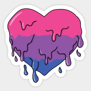 Melting bisexual heart Sticker